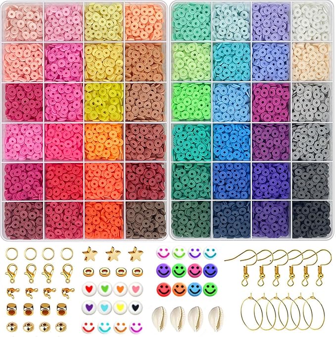 JULIMAIDONG 11500Pcs Pony Beads, Beads for Bracelets Making, Multi-Colored Hair Beads for Hair Braids, 144 Colors Kandi Friendship Bracelet Beads Jewelry Making Kits for Craft (144Color)-BubblyBeeBaby