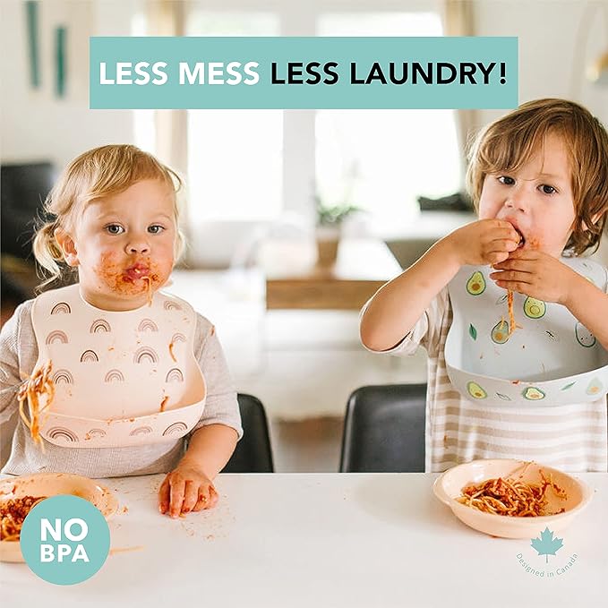 Loulou Lollipop Soft, Waterproof Silicone Feeding Bib for Babies and Toddlers-BubblyBeeBaby