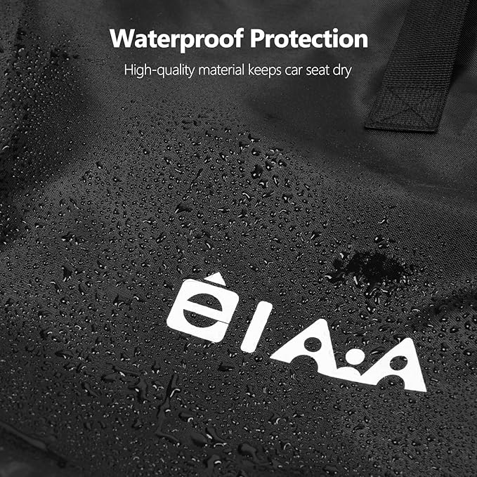 elaia Car Seat Travel Bag for Airplane, Waterproof Wearable with Straps, Large Capacity Padded Car Seat Check Bag, Perfect for Air Travel, Family Vacations, and Parents with Infants-BubblyBeeBaby