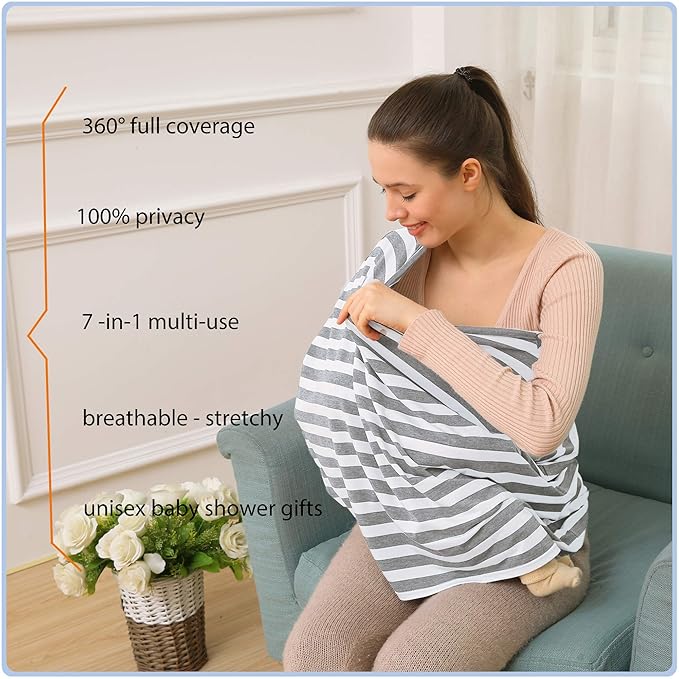 Car Seat Cover for Babies - Multi-use Carseat Canopy Cover, Car Seat Covers, Infant Boys and Girls Shower Gifts-BubblyBeeBaby