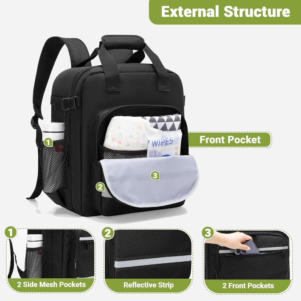 Lightweight Small Stroller Bag Compatible with GB Pockit Stroller, Travel Stroller Backpack with Pockets, Stroller Accessories Carry Case for Flight Essentials, Bag Only