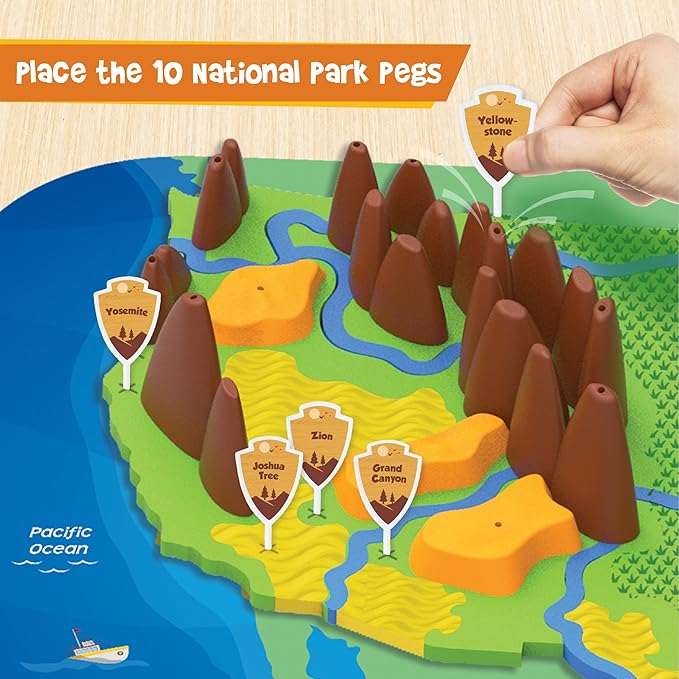 Imagimake Mapology Physical Features USA Puzzle | Mountains, National Parks, Rivers & Lakes 3D Puzzle Toys for Ages 8-13 | Educational Toys | Classroom Must-Haves | Back to School Gifts for Kids 6-12-BubblyBeeBaby