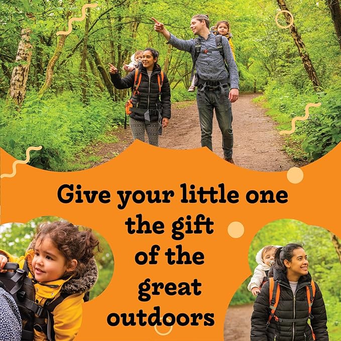 Hiking Baby Carrier Backpack - Comfortable Toddler/Baby Backpack Carrier System with Diaper Change Pad, Insulated Pocket + Rain and Sun Hood to Protect Your Child-BubblyBeeBaby