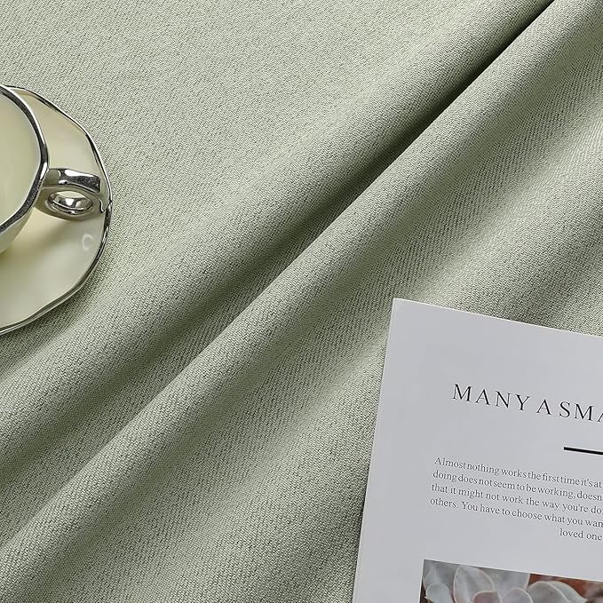 Joydeco Custom Blackout Curtains for Bedroom, Total Blackout Curtains Back Tab & Rod Pocket, Solid Thermal Insulated Window Drapes Luxury Decor for Living Room 1 Panel (Custom Size, Sage Green)-BubblyBeeBaby