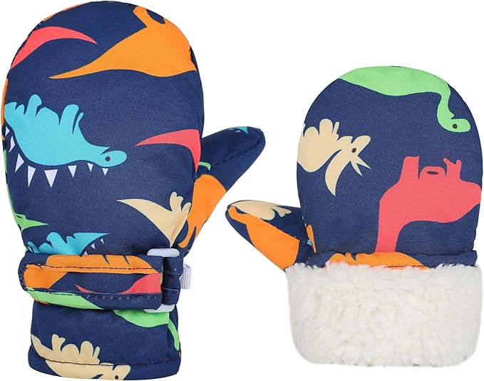 Toddler Gloves Kids Mittens Winter Warm Lined Fleece Gloves Waterproof Snow Baby Mitten for Boys Girls-BubblyBeeBaby