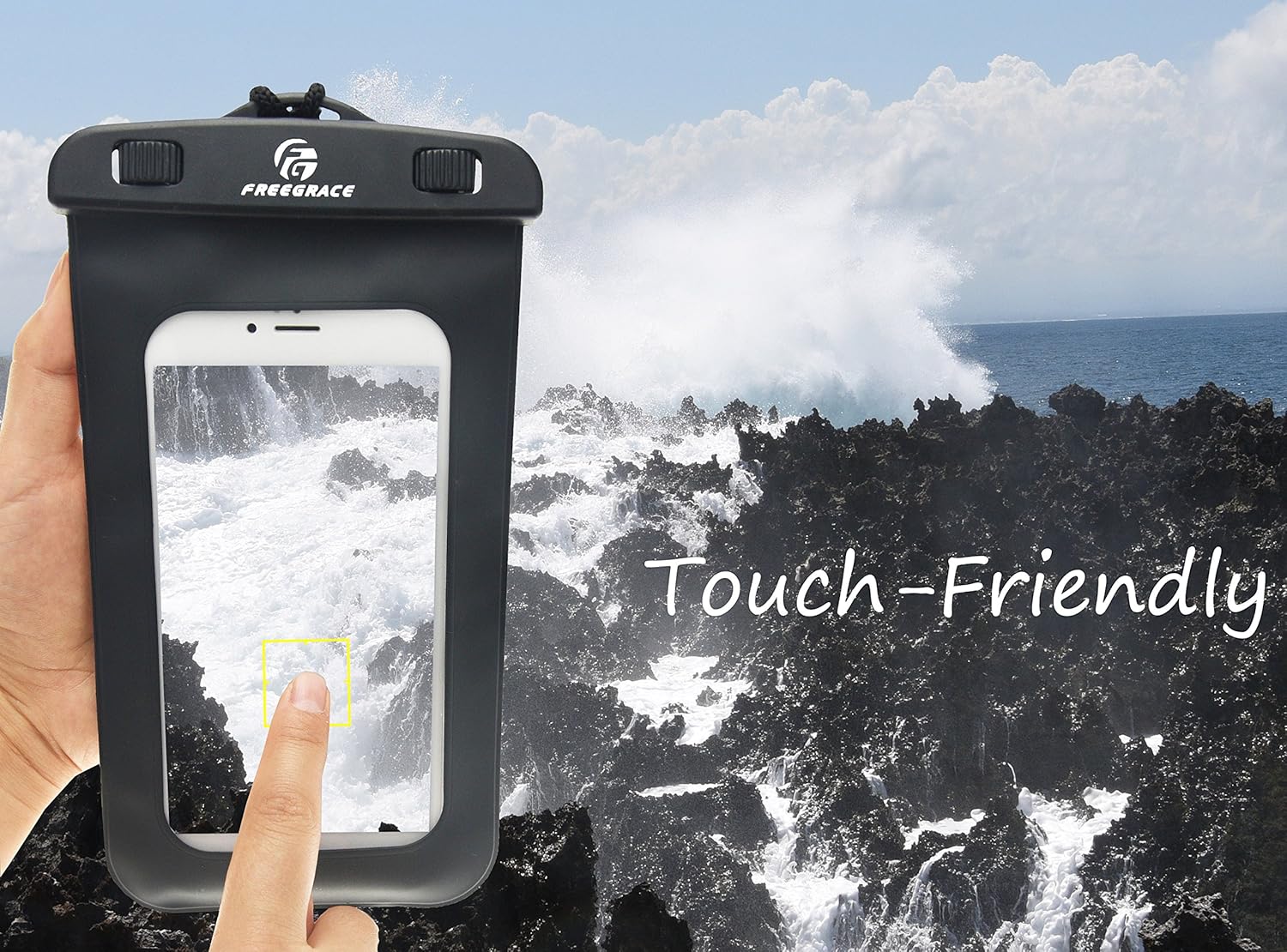 Freegrace Waterproof Pouches with Waist Strap / Pouch Case Bundle Set- Keep Your Phone & Valuables Dry and Safe - Waterproof Dry Bags for Boating Swimming Snorkeling Kayaking Beach Water Parks Pool