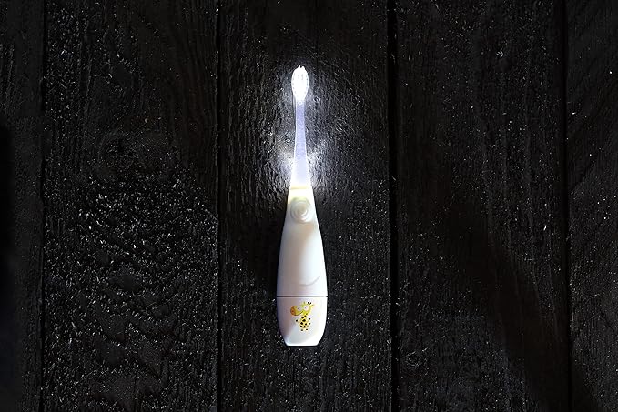 Jack N' Jill Tickle Tooth Sonic Electric Toothbrush with Replacement Head - Gentle Cleaning, Made for Tiny Teeth, LED Inspection Light, for Babies & Kids, Extra Soft Bristles - (1 Pack)-BubblyBeeBaby