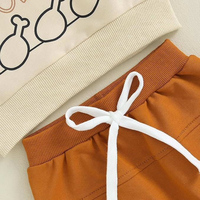 0-4T Toddler Boy Girl Halloween Outfit Fall Clothes Ghost Long Sleeve Sweatshirt Top Pants Baby Halloween Clothes-BubblyBeeBaby