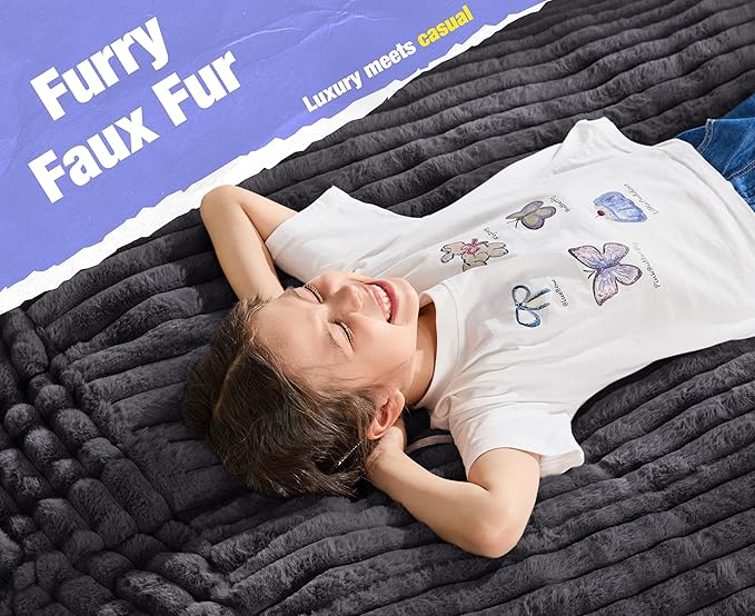 Hobestluk 6FT Bean Bag Chairs Adult Bean Bag with Portable Handle Comfy Large Bean Bag Lounge Chair with Removable Cover for Living Room Bedroom (Stripe Dark Grey, 6FT)-BubblyBeeBaby