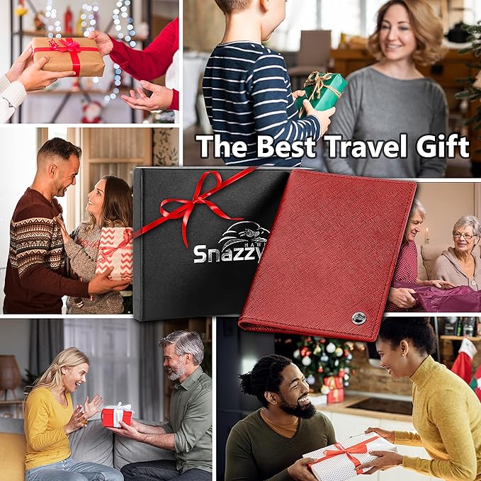 2 Passport Holder - Travel Essentials, RFID Blocking Wallet Credit Card Organiser, Plain Accessories Slim Cover For Men & Women-BubblyBeeBaby