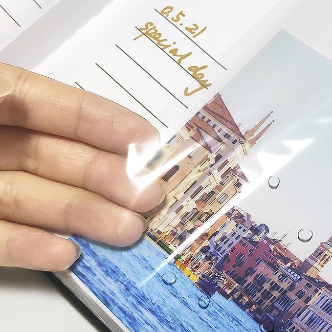 Holoary Photo Album 4x6 160 Photos Two Pictures Per Page, Memo Writing Area for Each Pocket, 160 Pockets 4”x6”, Printed Book Cover Travel Design Natural Beach Vacation Honeymoon Memories-BubblyBeeBaby