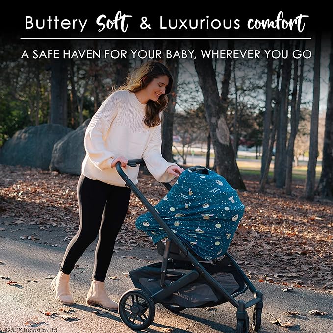 Milk Snob Original Star Wars 5-in-1 Cover, The Child, Added Privacy for Breastfeeding, Baby Car Seat, Carrier, Stroller, High Chair, Shopping Cart, Lounger Canopy - Newborn Essentials, Nursing Top-BubblyBeeBaby