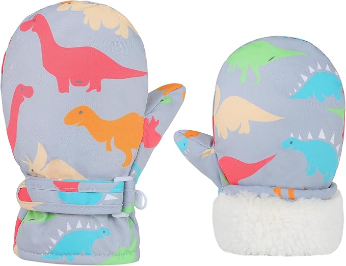 Toddler Gloves Kids Mittens Winter Warm Lined Fleece Gloves Waterproof Snow Baby Mitten for Boys Girls-BubblyBeeBaby