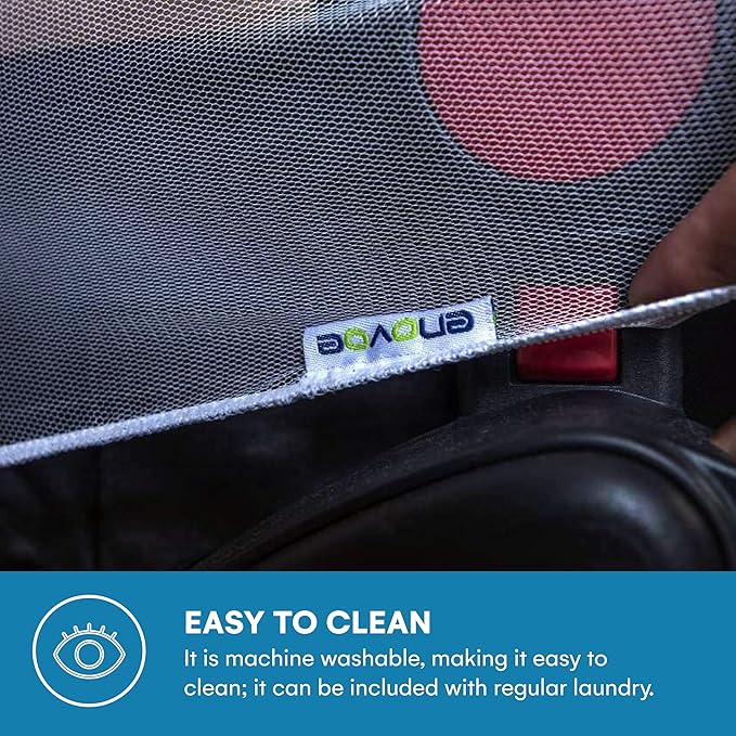 Enovoe Mosquito Net for Stroller and Baby Crib - Durable Mesh Bug Net Cover with Elastic Edge - Fits Strollers, Bassinets, Playards, and Mini Cribs - Travel Essential for Newborns - 63x64-Inch (White)-BubblyBeeBaby