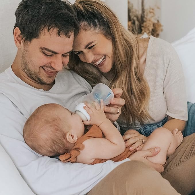 Dr. Brown's Natural Flow Anti-Colic Options+Wide-Neck Baby Bottle, 5 oz/150 mL, Level 1 Nipple, 1-Pack, 0m+-BubblyBeeBaby