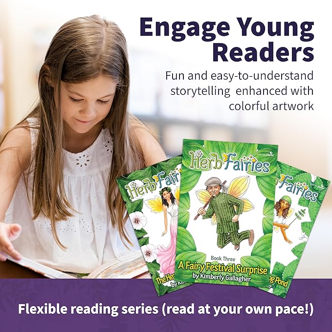 Herb Fairies: 13 Plant Books Set & Digital Learning System - Explore Plants & Healing Herbs Through Engaging & Educational Stories - Includes Audiobooks, Printables, Recipes, Crafts, Puzzles & Games-BubblyBeeBaby
