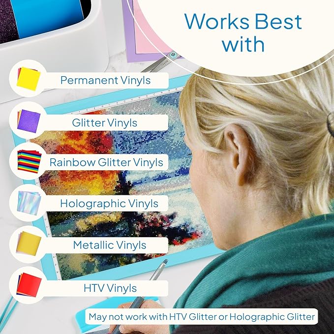 iVyne Corded Light Pad for Weeding Vinyl - A4 Light Box for Drawing - Light Board for Tracing - Light Box for Diamond Painting, Weeding Vinyl, Sketching, Tracing (Blue)-BubblyBeeBaby