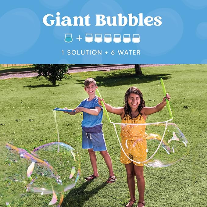 JOYIN 32 oz Bubble Solution Refills (Close to 1L/ 2.5 Gallon), Concentrated Solution for Bubble Machine, Wands, Blower, Easter (Purple)-BubblyBeeBaby