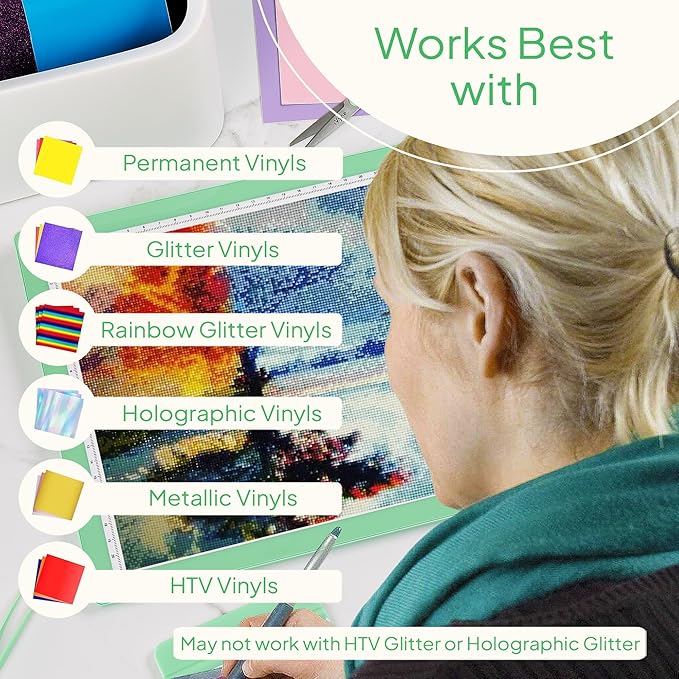 iVyne Corded Light Pad for Weeding Vinyl - A4 Light Box for Drawing - Light Board for Tracing - Light Box for Diamond Painting, Weeding Vinyl, Sketching, Tracing (Green)-BubblyBeeBaby