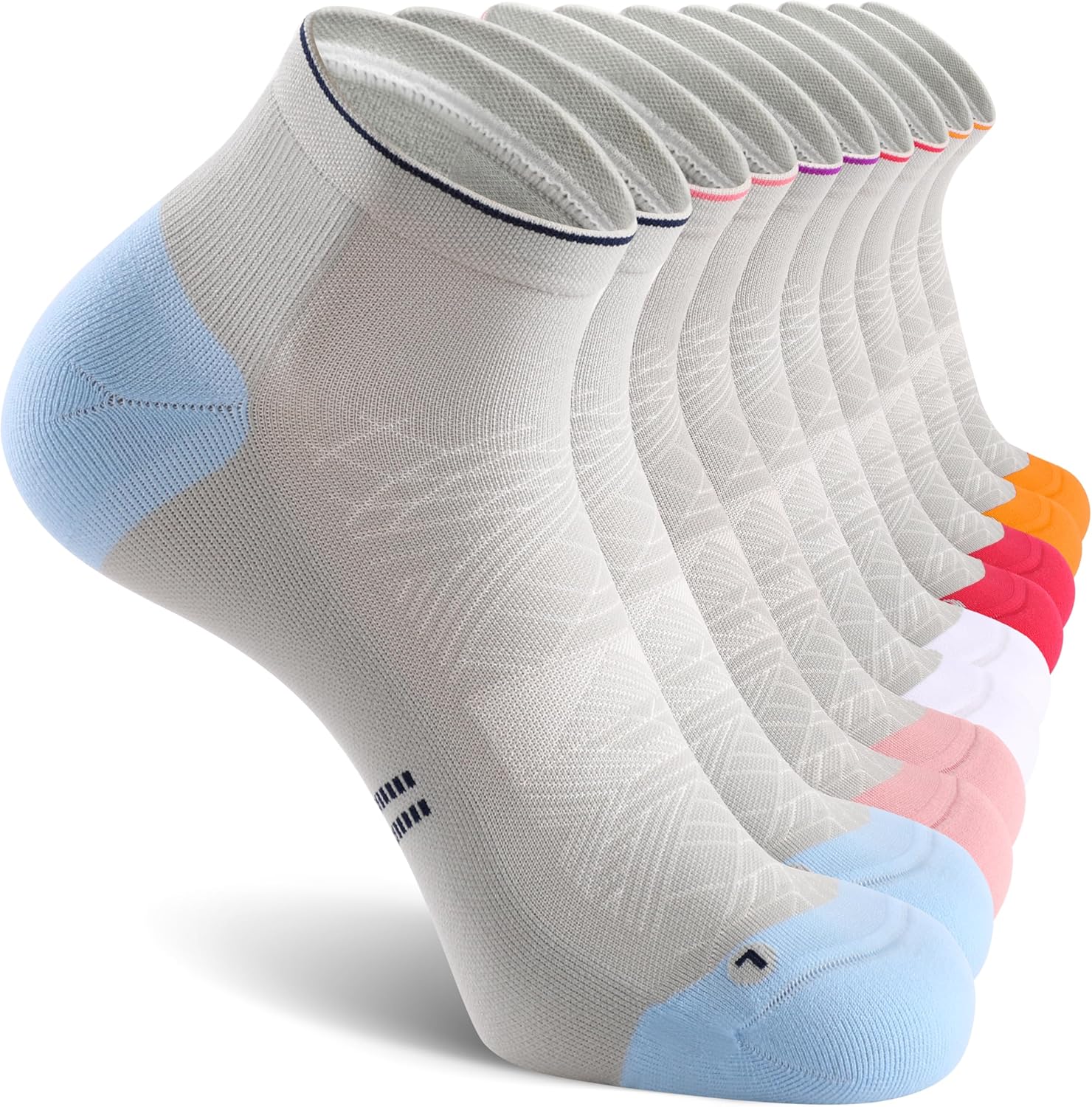 CS CELERSPORT 2/5 Pairs Ankle Compression Socks for Men and Women Running Athletic Socks