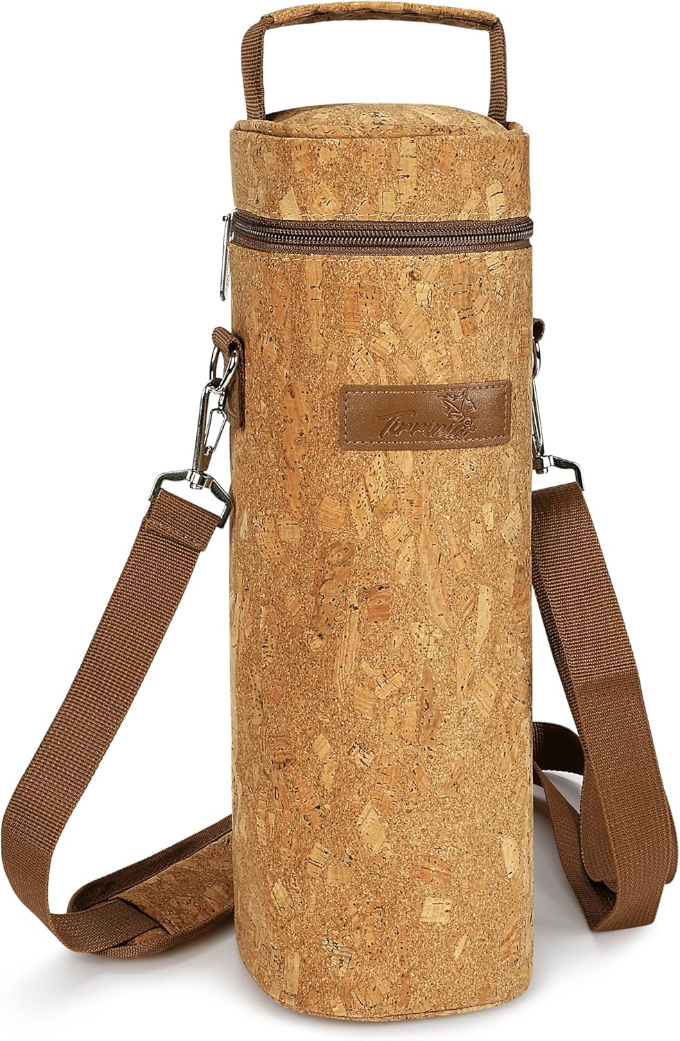 Tirrinia Single Bottle Wine Gift Carrier Bag, Insulated Travel Wine Cooler Tote with Shoulder Strap for Picnic, Party, BYOB Restaurant, Portable One Bottle Wine Chiller Container, Gift for Wine Lovers