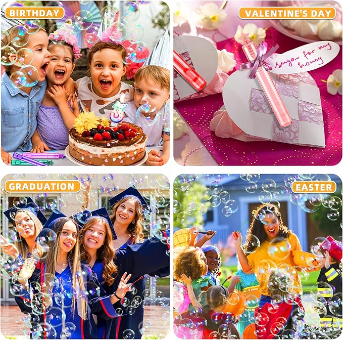 180 Pack 10 Colors Bulk Star Bubble Wands,Party Favors Bubbles Wand for Kids,Perfect for Birthday,Wedding,Goody Bags Stuffer Bubbles,Carnival Prize,Summer Outdoor Toys-BubblyBeeBaby