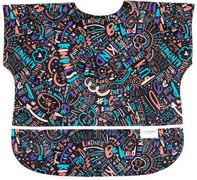 Bumkins Bibs - Toddler Bibs, Waterproof, Large for 1-3 Years, Short Sleeve-BubblyBeeBaby