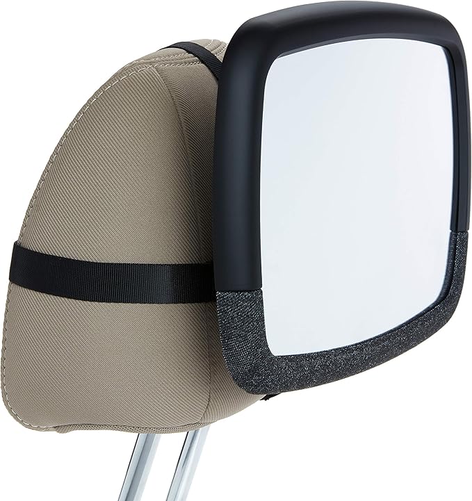 Munchkin Baby Car Mirror for Rear Facing Car Seats, Pivot 360 Baby in-Sight Adjustable Auto Mirror, Black, 2 Pack-BubblyBeeBaby