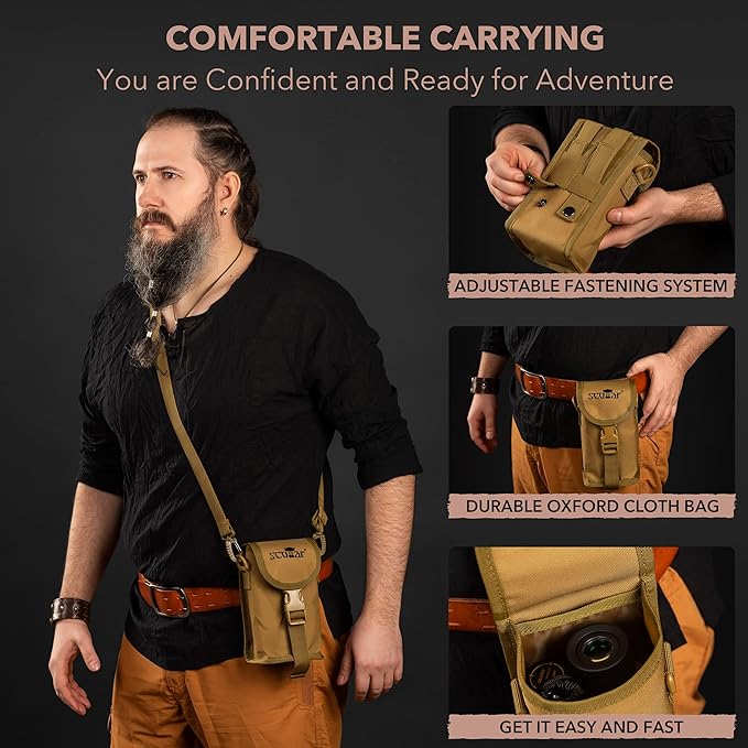 12x50 Monocular Telescope - FMC Fogproof, IP67 Waterproof Hand Held Telescope - BAK4 Phase and Dielectric Coated Prism - Adventure Accessories Set: Bag, Smartphone Adapter, Mini Tripod-BubblyBeeBaby