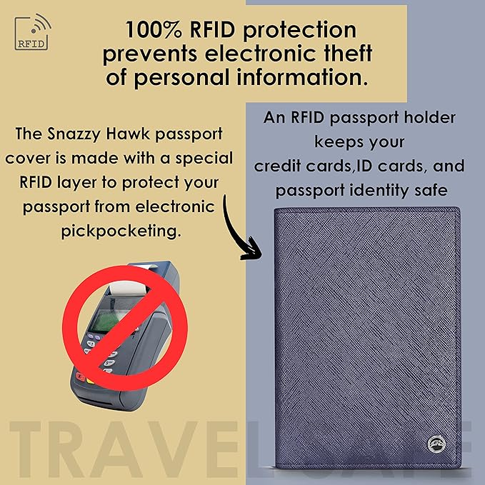 2 Passport Holder - Travel Essentials, RFID Blocking Wallet Credit Card Organiser, Plain Accessories Slim Cover For Men & Women-BubblyBeeBaby