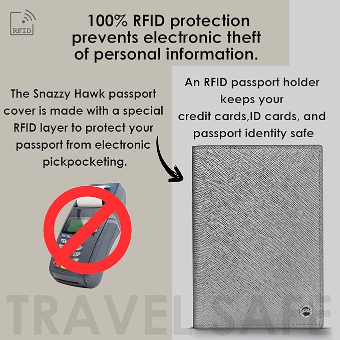 2 Passport Holder - Travel Essentials, RFID Blocking Wallet Credit Card Organiser, Plain Accessories Slim Cover For Men & Women-BubblyBeeBaby