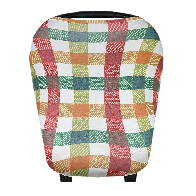 Copper Pearl Multi-Use Cover: Car Seat Covers, Nursing Cover, and Stroller Cover for Sun - Stretchy Fabric, All-Season Use, Stylish Designs, Easy Access for Moms - Nicholas-BubblyBeeBaby