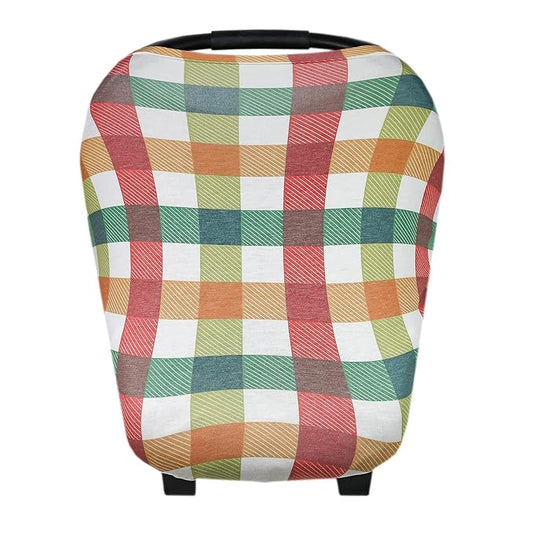 Copper Pearl Multi-Use Cover: Car Seat Covers, Nursing Cover, and Stroller Cover for Sun - Stretchy Fabric, All-Season Use, Stylish Designs, Easy Access for Moms - Nicholas-BubblyBeeBaby