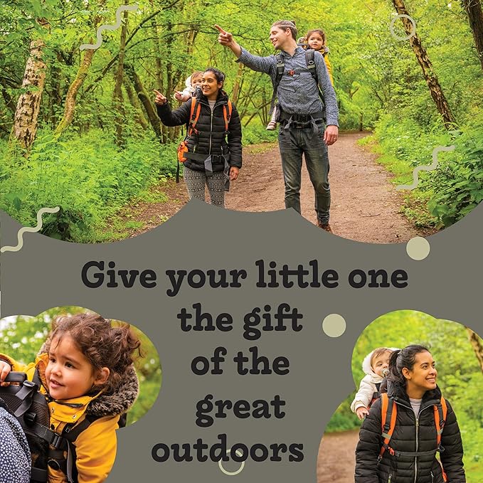 Hiking Baby Carrier Backpack - Comfortable Toddler/Baby Backpack Carrier System with Diaper Change Pad, Insulated Pocket + Rain and Sun Hood to Protect Your Child-BubblyBeeBaby