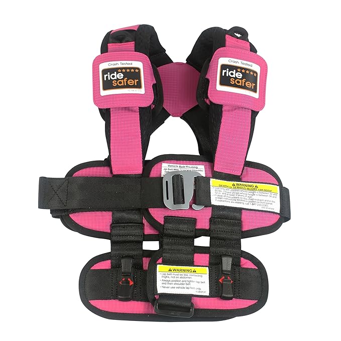 Large Pink, Lightweight, Compact, Portable Car Seat - Perfect for Travel and Everyday Child Safety-BubblyBeeBaby