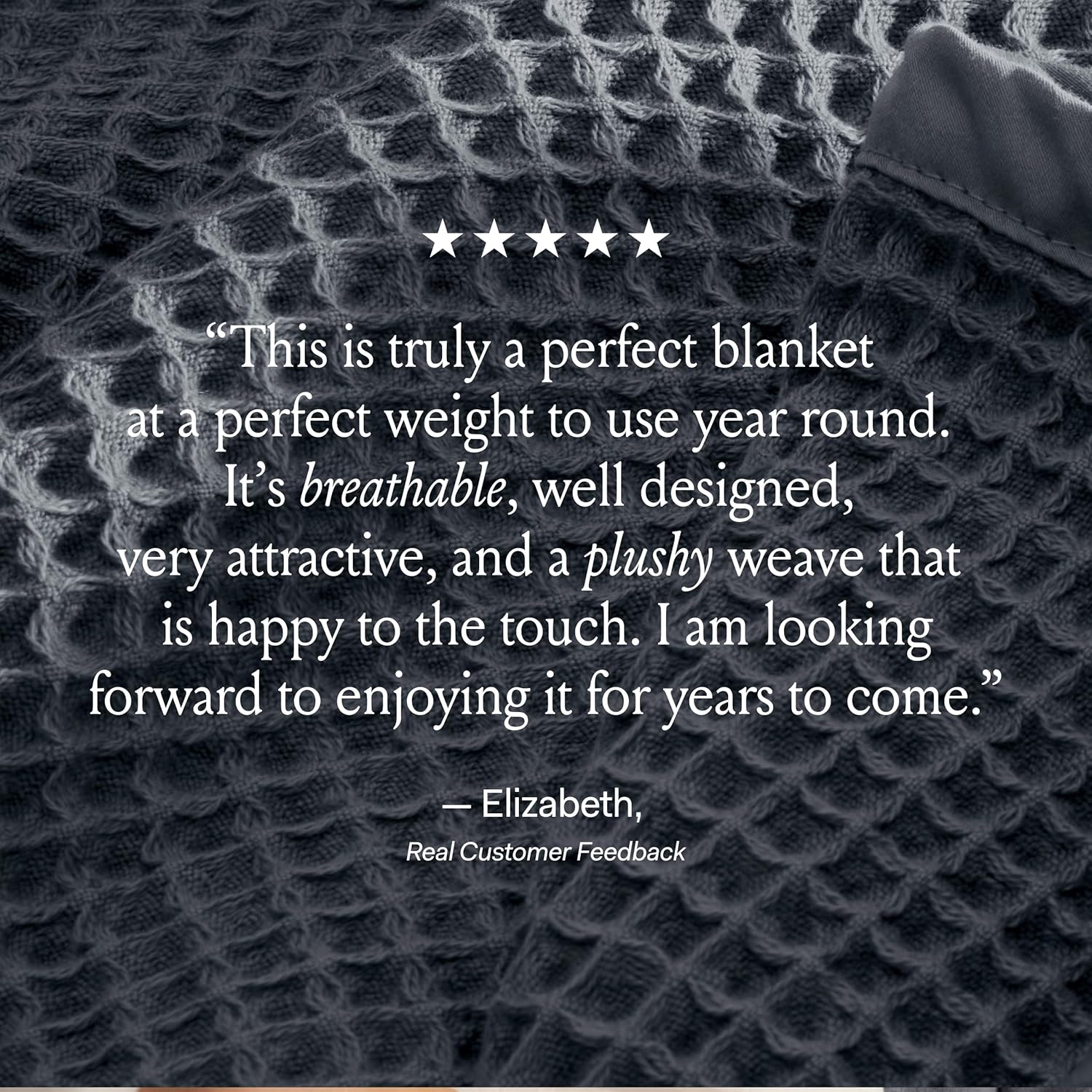 BOLL & BRANCH Waffle Bed Blanket - Twin, Stone - Luxury 100% Organic Cotton - Soft, Lightweight and Breathable - Textured Waffle Weave Design