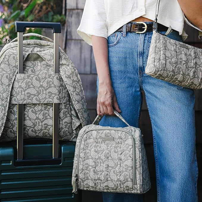 JuJuBe x Sazan Hendrix - New Insulated Bottle Bag, Breastmilk Storage Bag for Baby Bottles, Travel Waterproof Insulated Lunch or Cooler Bag for Nursing, Milk, Snacks, Paisley Floral, Mother's Day Gift-BubblyBeeBaby