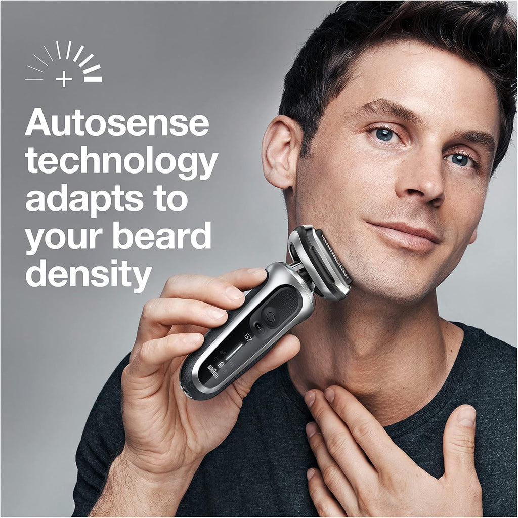 Braun Electric Razor for Men, Series 7 360 Flex Head Foil Shaver with Precision Beard Trimmer, Rechargeable, Wet & Dry and Travel Case, Black, 5 Piece Set