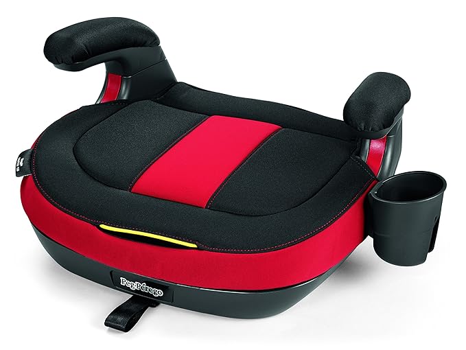 Peg Perego Viaggio Shuttle - Booster Car Seat - for Children from 40 to 120 lbs - Made in Italy - Monza (Black & Red)-BubblyBeeBaby