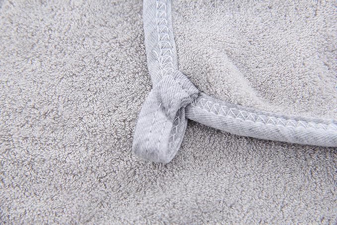 HIPHOP PANDA Baby Washcloths, Rayon Made from Bamboo - 2 Layer Ultra Soft Absorbent Newborn Bath Face Towel - Reusable Baby Wipes for Delicate Skin - Grey, 6 Pack-BubblyBeeBaby