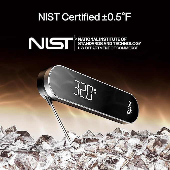 InstaProbe Core 0.5 Sec Instant Read Meat Thermometer Digital with Readable Display in Sunlight for Cooking, Professional Thermometer with IP67 Waterproof for Grill, BBQ, Cooking, Smoker-BubblyBeeBaby