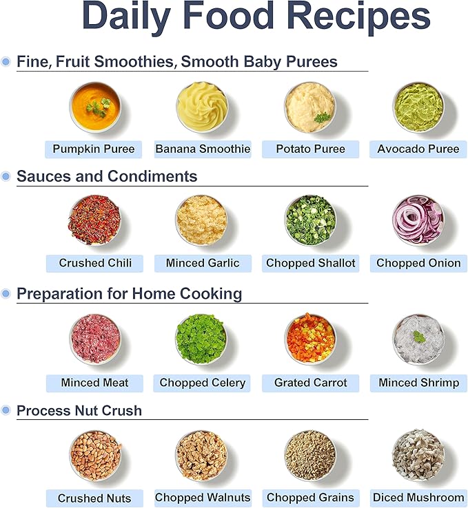 Baby Food Maker, 10-in-1 Baby Food Processor Set with 2 Glass Bowls (600ml+300ml), Baby Food Blender for Baby Puree, Fruit, Meat, Vegatable, Baby Food Storage Containers, Baby Essentials-BubblyBeeBaby