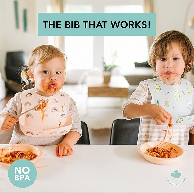 Loulou Lollipop Soft, Waterproof Silicone Feeding Bib for Babies and Toddlers-BubblyBeeBaby