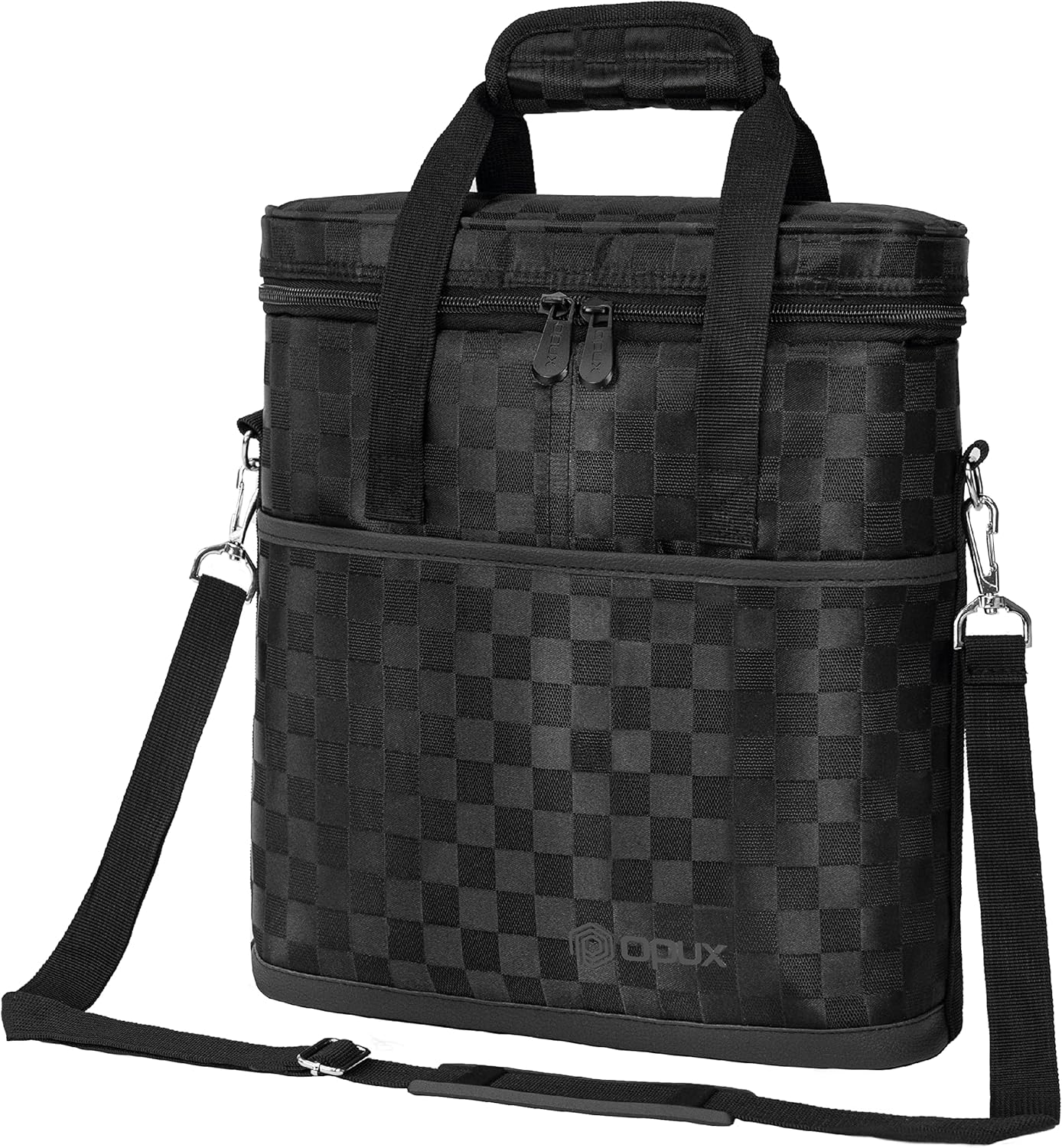 OPUX 3 Bottle Wine Carrier Tote, Insulated Leakproof Wine Cooler Bag, Wine Travel Bag Tote for Picnic BYOB Beach, Portable Wine Bottle Carrying Case, Gift for Wine Lover Women Men Christmas