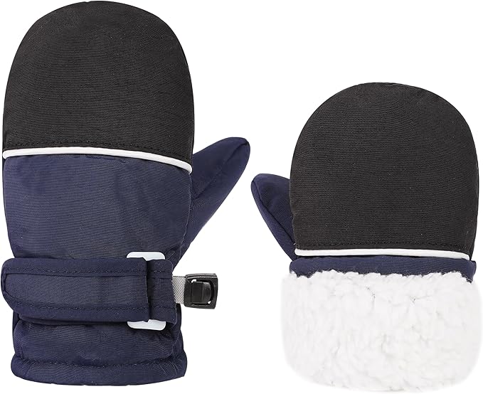 Toddler Gloves Kids Mittens Winter Warm Lined Fleece Gloves Waterproof Snow Baby Mitten for Boys Girls-BubblyBeeBaby