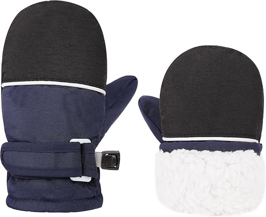 Toddler Gloves Kids Mittens Winter Warm Lined Fleece Gloves Waterproof Snow Baby Mitten for Boys Girls-BubblyBeeBaby
