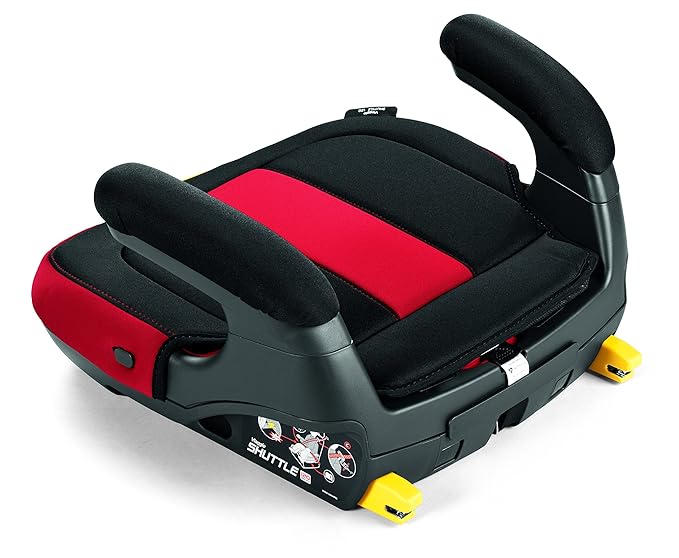 Peg Perego Viaggio Shuttle - Booster Car Seat - for Children from 40 to 120 lbs - Made in Italy - Monza (Black & Red)-BubblyBeeBaby