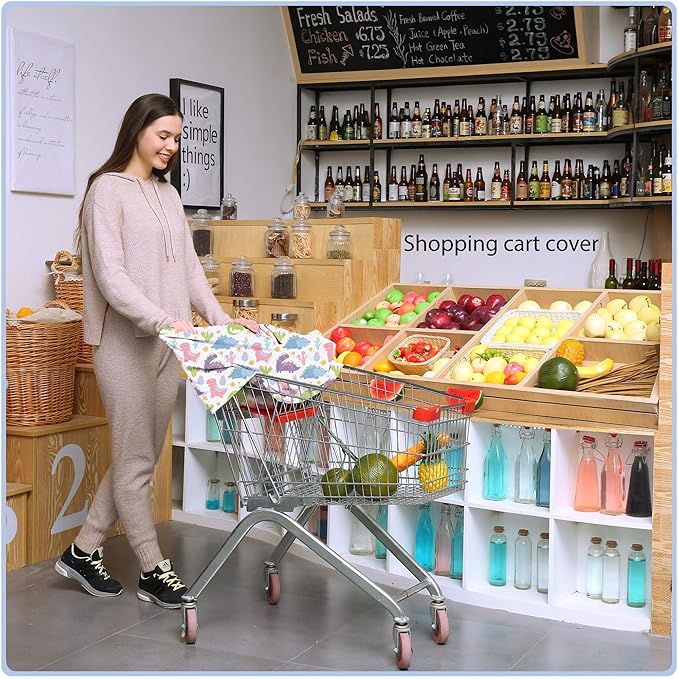 Car Seat Covers Canopy Cover - Multi-use Cover Carseat Canopy, Breathable Breastfeeding Cover, Car Seat Covers for Bbies, Boys & Girls Shower Gifts (Colorful Dinosaur)-BubblyBeeBaby