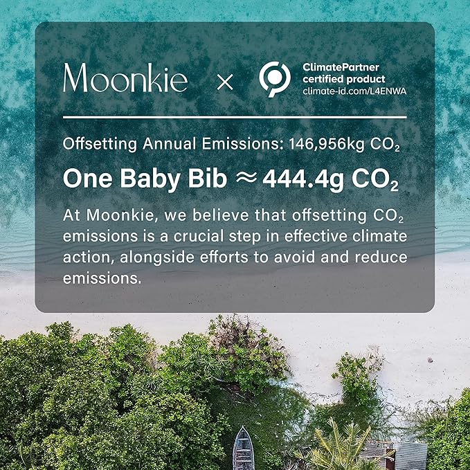 Moonkie Silicone Baby Bibs Set Of 2 | BPA Free Waterproof | Soft Flexible Adjustable Silicone Bibs for Babies & Toddlers(Frosted Mint/Celadon Green)-BubblyBeeBaby