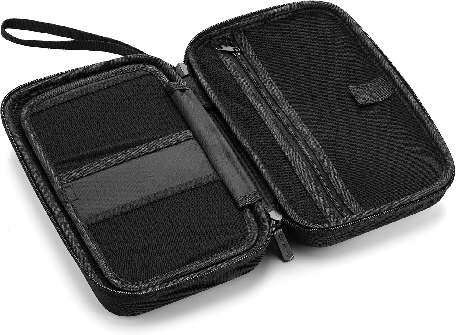 Caseling Hard Case - 9.8” x 5.6”x 2.8” - for Universal Electronics/Accessories EVA Protection Hard Travel Organizer Carrying Bag - Black